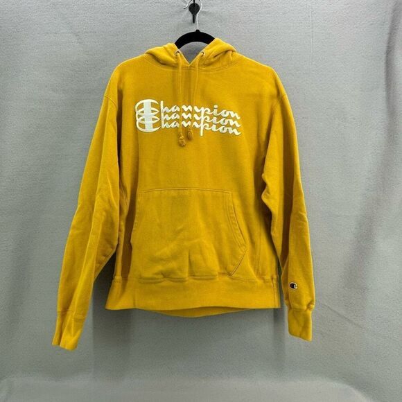 Champion Reverse Weave Triple Stitch Logo Oversized Hoodie Size M - Picture 1 of 9